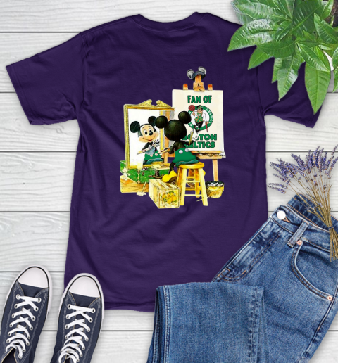 NBA Basketball Boston Celtics Mickey Drawing Shirt 85