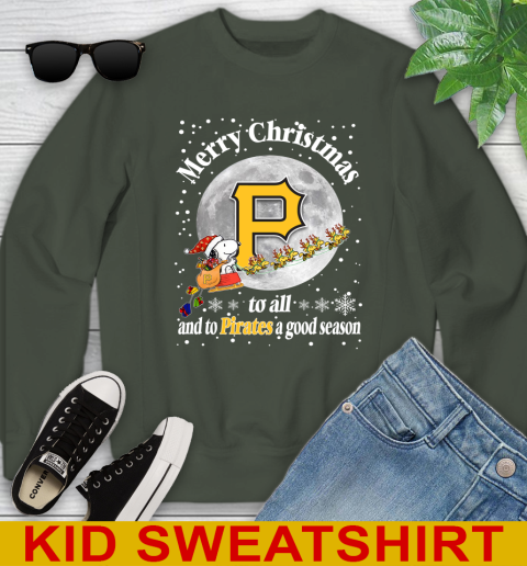 Pittsburgh Pirates Merry Christmas To All And To Pirates A Good Season MLB Baseball Sports Youth Sweatshirt 8