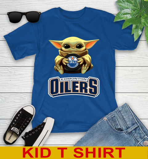 NHL Hockey Edmonton Oilers Star Wars Baby Yoda Shirt 109