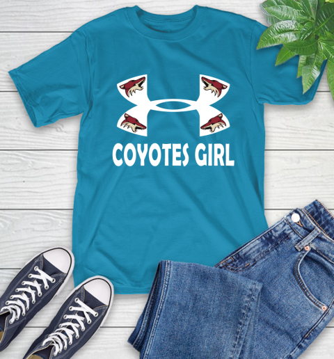 NHL Arizona Coyotes Girl Under Armour Hockey Sports T-Shirt 9