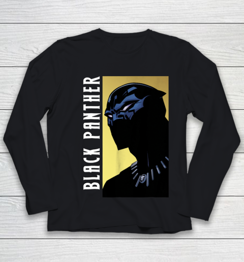 Marvel Black Panther Character Profile Intro Graphic Youth Long Sleeve