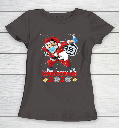 San Antonio Spurs Funny Santa Claus Dabbing Christmas 2020 NBA Women's T-Shirt 7
