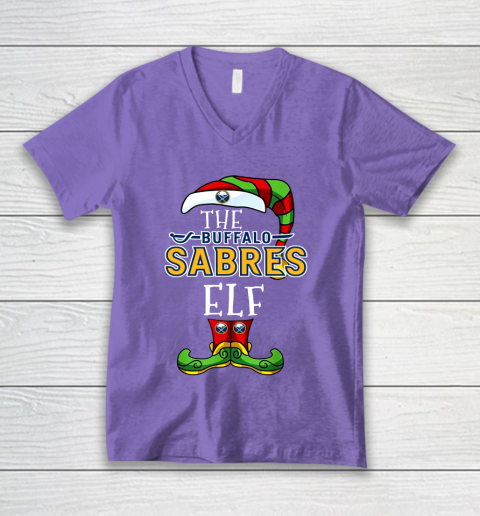 Buffalo Sabres Christmas ELF Funny NHL V-Neck T-Shirt 8