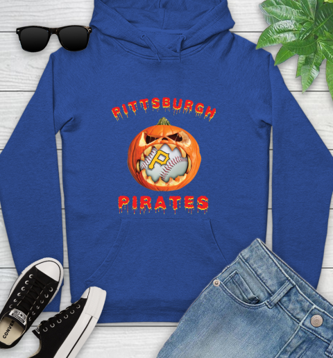 MLB Pittsburgh Pirates Halloween Pumpkin Baseball Sports Youth Hoodie 9