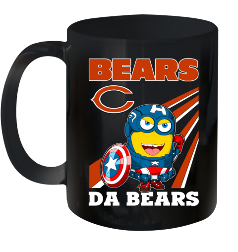 NFL Football Chicago Bears Captain America Marvel Avengers Minion Shirt Ceramic Mug 11oz