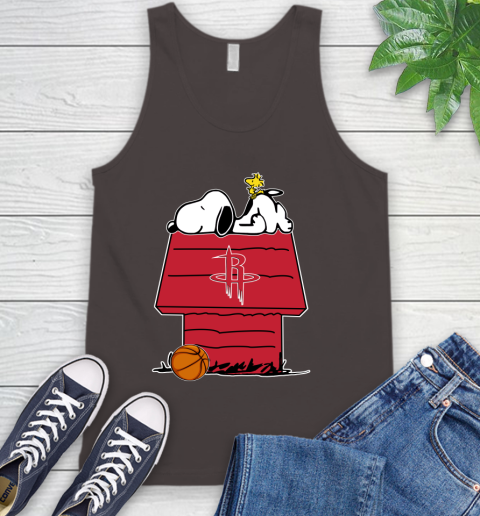 Houston Rockets NBA Basketball Snoopy Woodstock The Peanuts Movie Tank Top 7