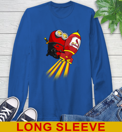 MLB Baseball St.Louis Cardinals Deadpool Minion Marvel Shirt Long Sleeve T-Shirt 11
