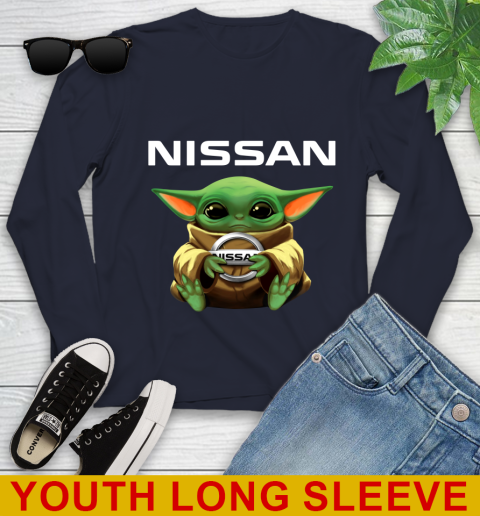 Star Wars Baby Yoda Hugs Nissan Car Shirt 118