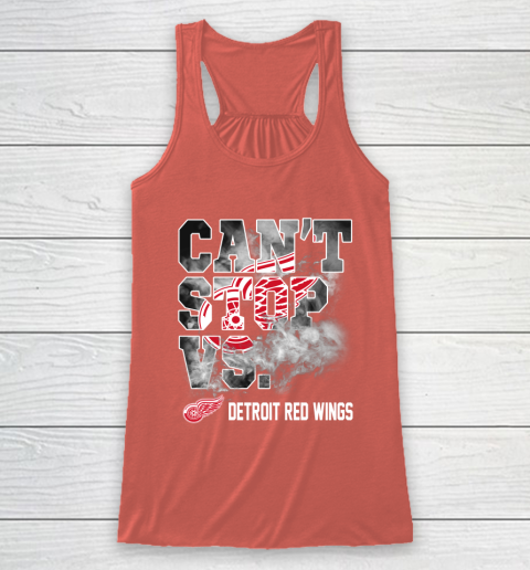 NHL Detroit Red Wings Hockey Can't Stop Vs Racerback Tank 4 NHL Detroit Red Wings Hockey Can't Stop Vs Racerback Tank - Image 4