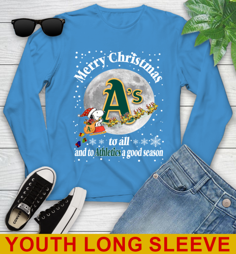 Oakland Athletics Merry Christmas To All And To Athletics A Good Season MLB Baseball Sports Youth Long Sleeve 8