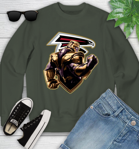 NFL Thanos Avengers Endgame Football Sports Atlanta Falcons Youth Sweatshirt 10