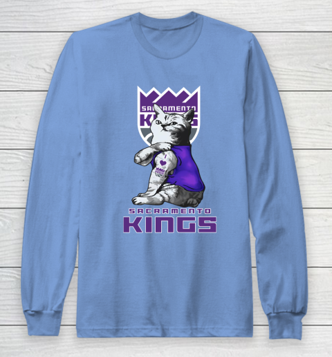 NBA Basketball My Cat Loves Sacramento Kings Long Sleeve T-Shirt 8
