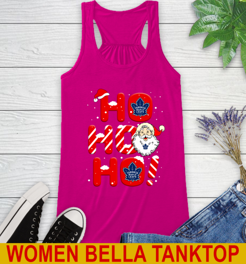 Toronto Maple Leafs NHL Hockey Ho Ho Ho Santa Claus Merry Christmas Shirt Racerback Tank 6