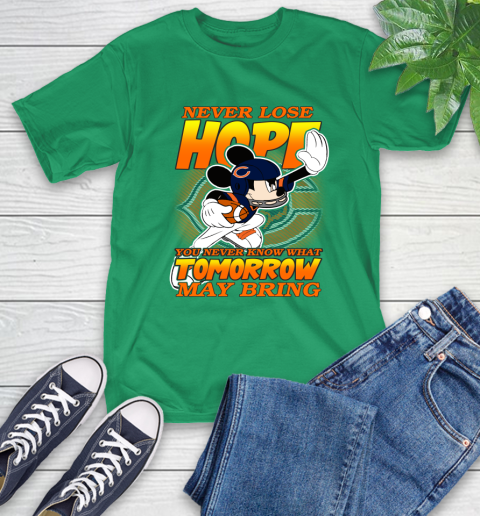 Chicago Bears NFL Football Mickey Disney Never Lose Hope T-Shirt 7