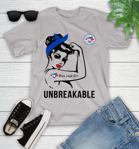 MLB Toronto Blue Jays Girl Unbreakable Baseball Sports Youth T-Shirt 20