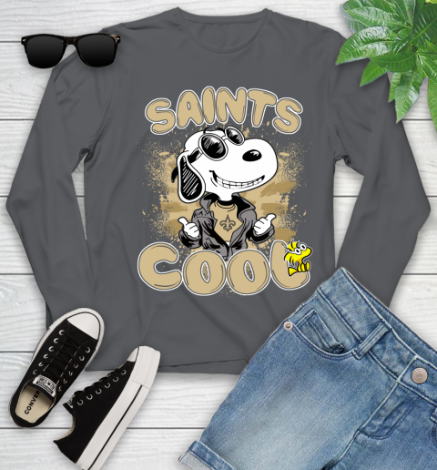 NFL Football New Orleans Saints Cool Snoopy Shirt Youth Long Sleeve 8