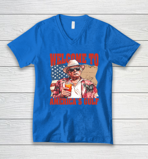 President Trump Welcome To America's Gulf Mexico V-Neck T-Shirt 4