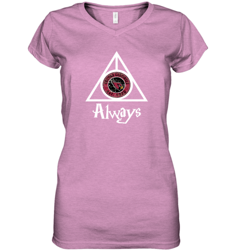 oxqn always love the arizona cardinals x harry potter mashup women v neck t shirt 39 front heather radiant orchid