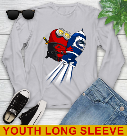 NHL Hockey Vancouver Canucks Deadpool Minion Marvel Shirt Youth Long Sleeve 5