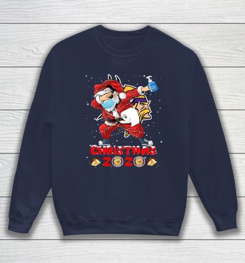 Minnesota Vikings Funny Santa Claus Dabbing Christmas 2020 NFL Sweatshirt 2