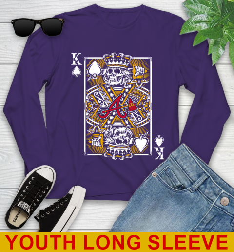 Atlanta Braves MLB Baseball The King Of Spades Death Cards Shirt Youth Long Sleeve 4