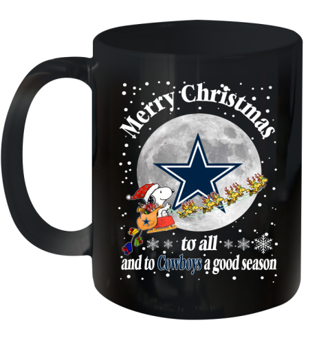 Dallas Cowboys Merry Christmas To All And To Cowboys A Good Season NFL Football Sports Ceramic Mug 11oz