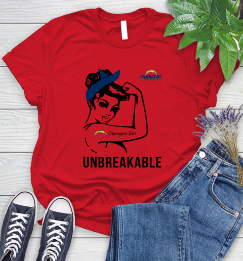 NFL San Diego Chargers Girl Unbreakable Football Sports Women's T-Shirt 9