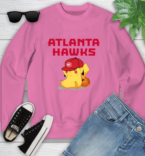 NBA Pikachu Basketball Sports Atlanta Hawks Youth Sweatshirt 7