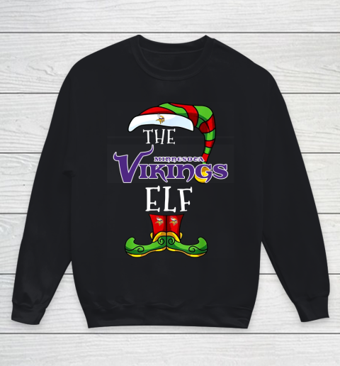 Minnesota Vikings Christmas ELF Funny NFL Youth Sweatshirt