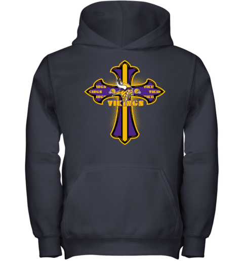 NFL Violet Crusader Cross Minnesota Vikings Women's T-Shirt