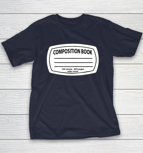 Composition Notebook Costume  Matching Group Halloween Youth T-Shirt 2