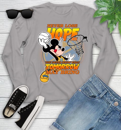 Denver Nuggets NBA Basketball Mickey Disney Never Lose Hope Youth Long Sleeve 5