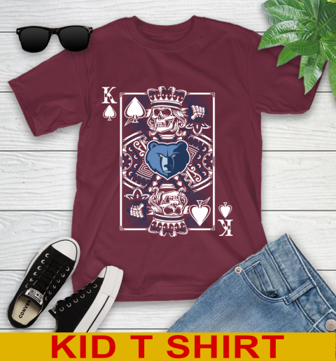 Memphis Grizzlies NBA Basketball The King Of Spades Death Cards Shirt Youth T-Shirt 5