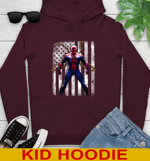 NFL Football Arizona Cardinals Spider Man Avengers Marvel American Flag Shirt Youth Hoodie 7