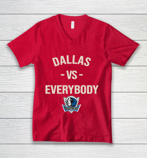 Dallas Mavericks Vs Everybody V-Neck T-Shirt 6
