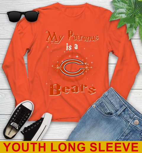 NFL Football Harry Potter My Patronus Is A Chicago Bears Youth Long Sleeve 3