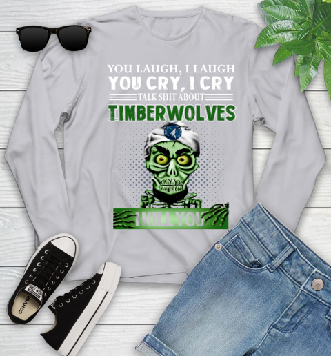 NBA Talk Shit About Minnesota Timberwolves Thunder I Kill You Achmed The Dead Terrorist Jeffrey Dunham Basketball Youth Long Sleeve 5