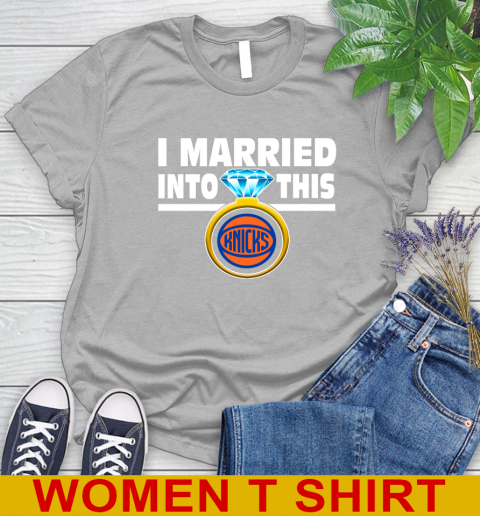 New York Knicks NBA Basketball I Married Into This My Team Sports Women's T-Shirt 6 New York Knicks NBA Basketball I Married Into This My Team Sports Women's T-Shirt - Image 6