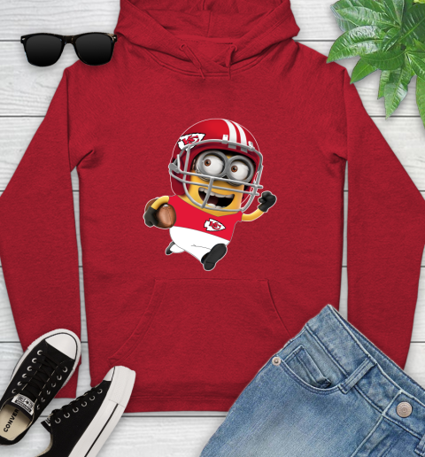 NFL Kansas City Chiefs Minions Disney Football Sports Youth Hoodie 11