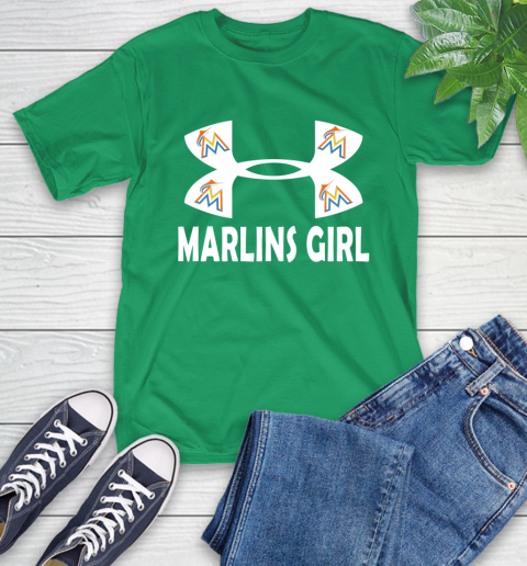 MLB Miami Marlins Under Armour Baseball Sports T-Shirt 7