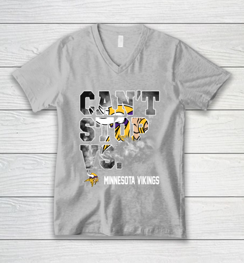 NFL Minnesota Vikings Can't Stop Vs V-Neck T-Shirt 3