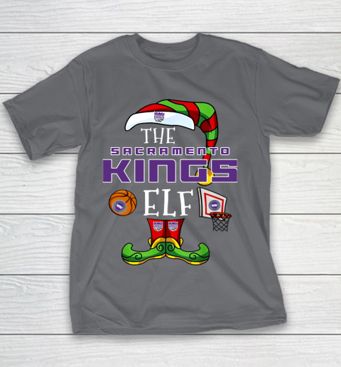 Sacramento Kings Christmas ELF Funny NBA Youth T-Shirt 5