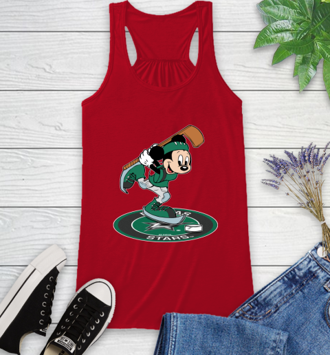 NHL Hockey Dallas Stars Cheerful Mickey Disney Shirt Racerback Tank 6