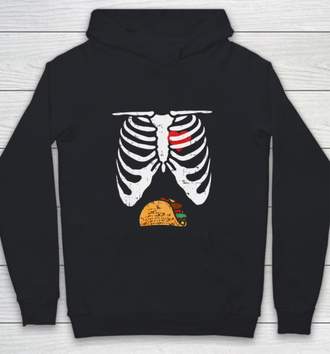 Halloween Shirt Skeleton Pregnancy Tacos Xray Soon To Be Dad Youth Hoodie
