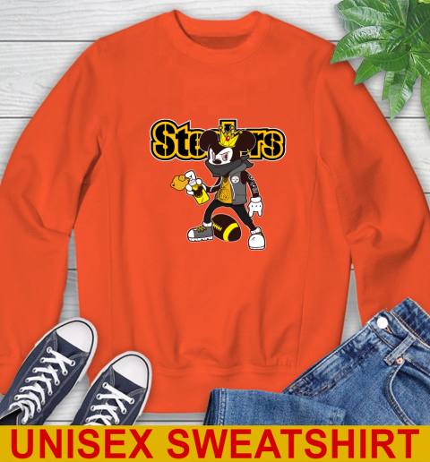 Pittsburgh Steelers NFL Football Mickey Peace Sign Sports Sweatshirt 4