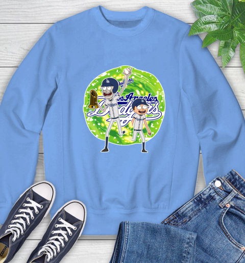 MLB Los Angeles Dodgers Rick And Morty Commissioner's Trophy Baseball Sports Sweatshirt 11