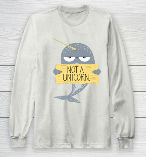 Not A Unicorn Cute Funny Narwhal Graphic Long Sleeve T Shirt Tee For Sports