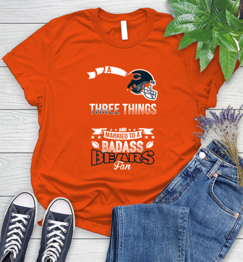 Chicago Bears NFL Football A Girl Should Be Three Things Classy Sassy And A Be Badass Fan Women's T-Shirt 3