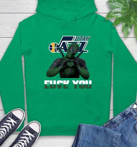 NBA Utah Jazz Deadpool Love You Fuck You Basketball Sports Hoodie 8