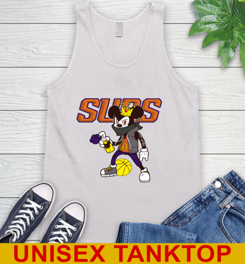 Phoenix Suns NBA Basketball Mickey Peace Sign Sports Tank Top